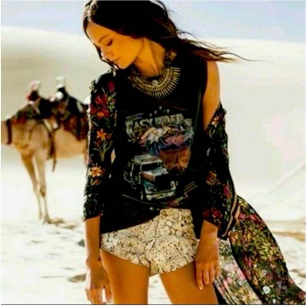 Spell Aloha Python Print Shorts | Size S | Boho Festival
